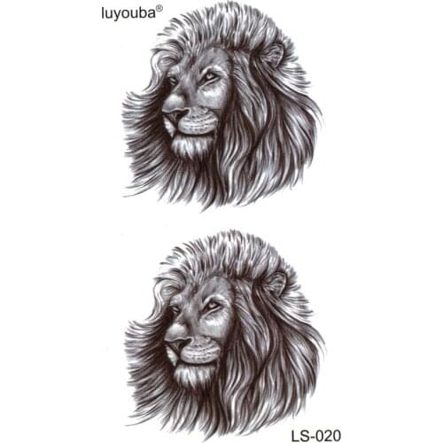 50pcs Lion Panthers waterproof temporary tattoos men harajuku tatoo sleeves phantom flash tattoo sticker tatuajes animal tatto