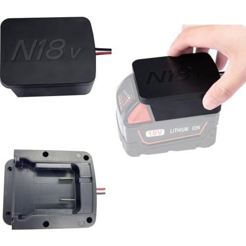 For Milwaukee 18V M18 Battery Adapter Power Connector Adapter Dock Holder With 12 Awg Wires Connectors Power Black in stock