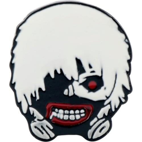 Anime Tokyo Ghoul Brooch Cartoon Figure Lapel Pins Jin Muken Badge Pin Accessories Gift