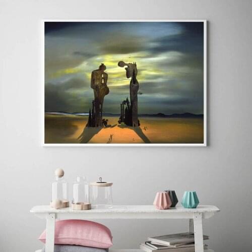 Archeological Reminiscence Of Millets Angelus Salvadoer Dalie Art Canvas Poster Painting Wall Picture Print Home Bedroom Decor