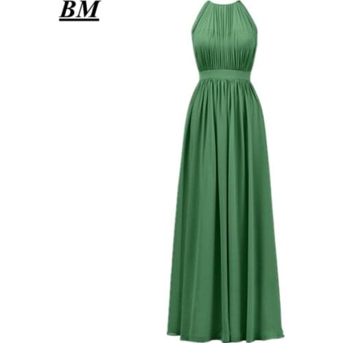 BM Scoop Prom Dresses 2020 Red Chiffon Beaded Formal Long Evening Celebrity Party Gown Vestido Robe De Soiree BM300