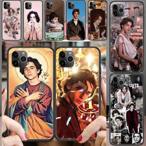 Timothee Chalamet Actor Phone Case Cover Hull For iphone 5 5s se 2 6 6s 7 8 12 mini plus X XS XR 11 PRO MAX black luxury shell