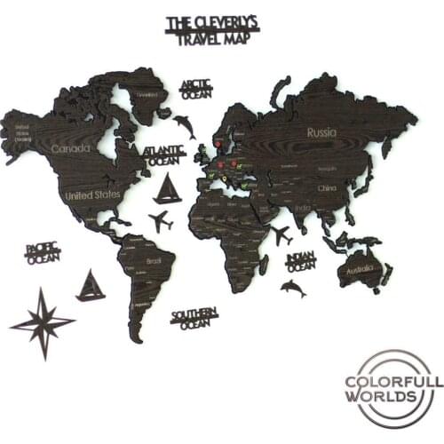 Decorative Metal 2 Size-Country Steel World Map European Continental Wall Decor Table Real Decoration 3D 3 Dimensional