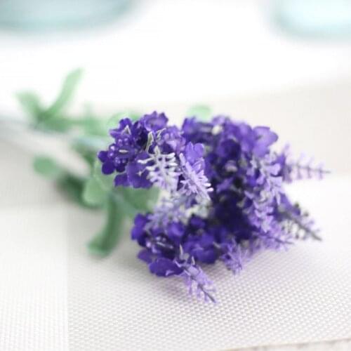 Home Decor 10 Heads Lavender Flowers Silk Artificial Bouquet Wedding Party Craft New Arrival
