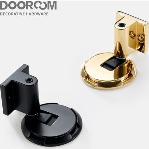 Dooroom Zinc Alloy Door Stops Heavy Duty Invisiable Punch Free Door Holder Non-Magnetic Door Stopper Catch