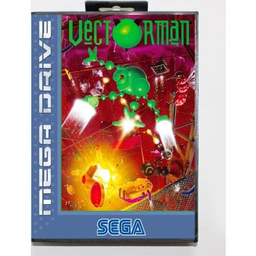 Vectorman 16 bit SEGA MD Game Card With Retail Box For Sega Mega Drive For Genesis