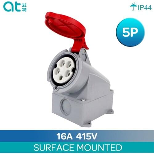 IP44 16A Waterproof Industry Surface Mounted 5 Core Male Famale Electrical Connector