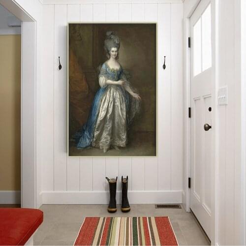 Canvas Oil Painting Thomas Gainsborough"Mrs Siddons"Western Art Decor Poster Wall Art Aesthetic Home Room Interior Decoration