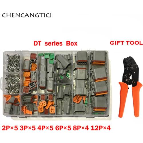 366 Pcs Deutsch DT Auto Waterproof Electrical Wire Connector Plug Kits DT06-2S 3S 4S 6S 8S 12S/DT04-2P 3P 4P 6P 8P 12P