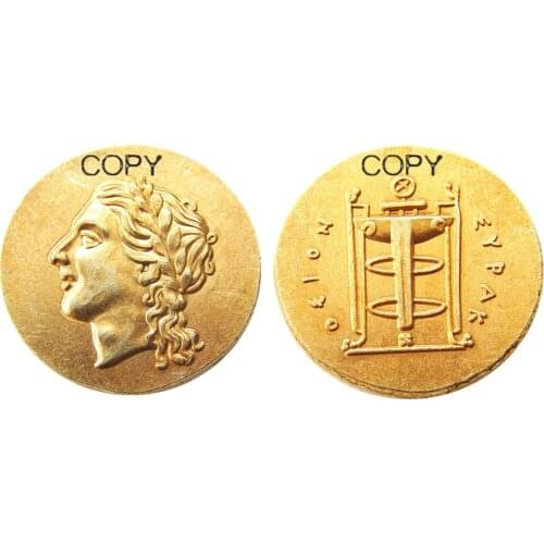 G(30)SYRACUSE SICILY 310BC Authentic Ancient GREEK Electrum Gold Plated Copy Coin