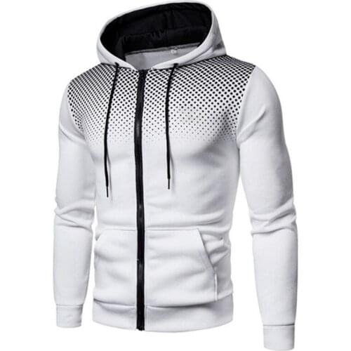 2020 Autumn and Winter New Mens Sports Jacket Fashion Casual Cardigan Hooded Sweater Running Fitness Training Jacket