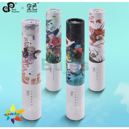 Paul Eezanne PAUL-SM Gouache brush set Wash bristle hair Acrylic brush Watercolor Oil painting paint brush 10 pcs Cylinder set