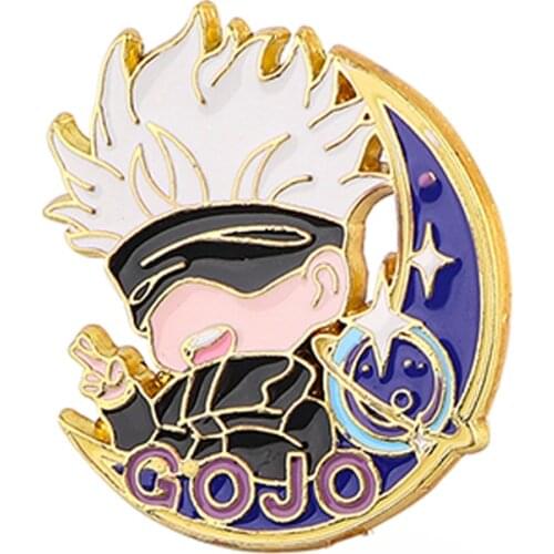PF1095 Gojo Satoru Japanese Anime Manga Icons Enamel Pin Badge Cartoons Collar Lapel Pin for Backpack Decoration Jewelry Gifts
