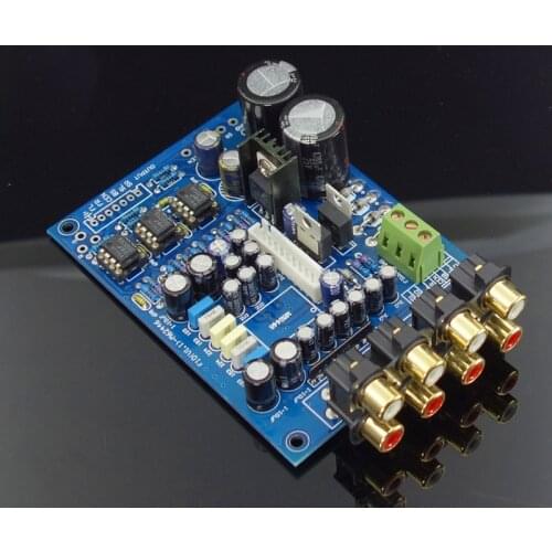 KYYSLB Power Amplifier Board NE5532 JRC4556 F10 M62446 6-Channel Full Remote Digital PreAmplifier Board