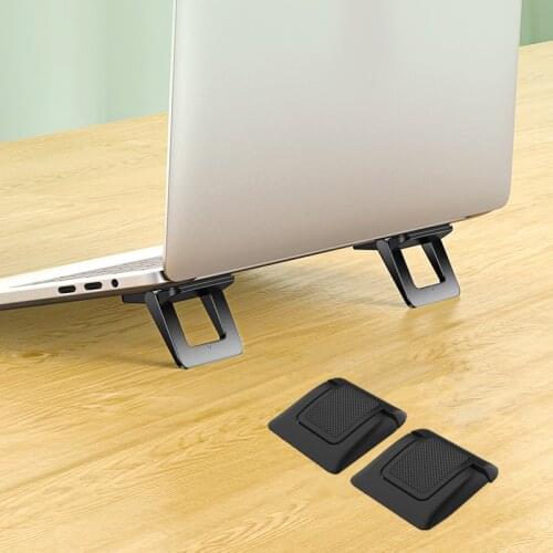 1 Pair Mini Laptop Stand Invisible Desktop Holder Support Notebook Cooling Pad Stand For Macbook Universal Laptop Feet Holder