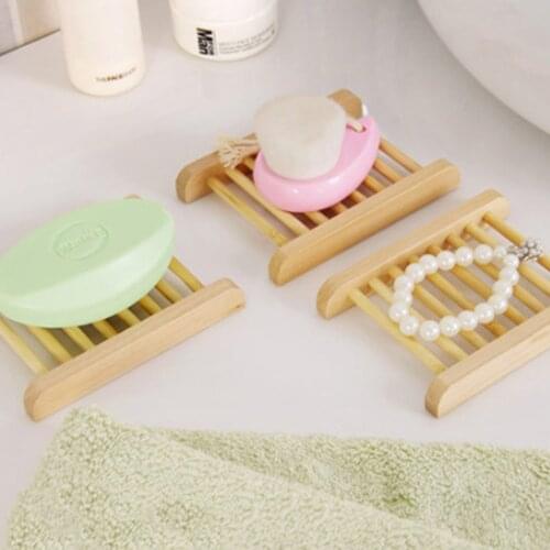 Practical Natural Wooden Soap Dishes Trapezoid Soap Dish Holder Toilet Bathroom Accessories Soap Box Household Supplies