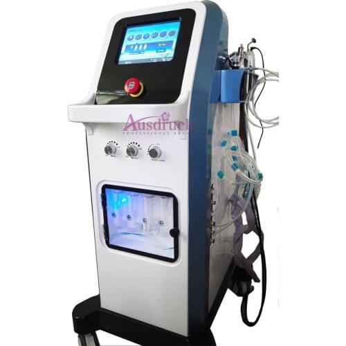Tax free Pro Hydra Skin Care Dermabrasion Jet Peeling Wrinkle Facial Rejuvenation SPA Microcurrent Bio Salon Beauty Machine