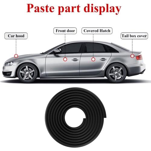 10m/bag Car Door Protector Auto Guard Bumper Rim Edge Self Adhesive Automotive Rubber Seal Chrome Strip Trim Protect Car Styling