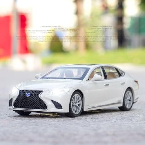 1:32 New Lexus LS500h Alloy Car Model Toy Luxury Diecast Pull Back Sound and Light Children Gifts Boy Toys Vehicle