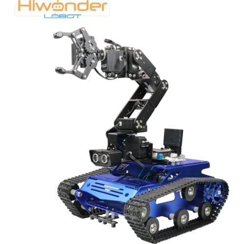DIY 6DOF DOF Robot Arm Tracked Teaching Obstacle Avoidance Robot with Servo PS2 Handle Arduino Control