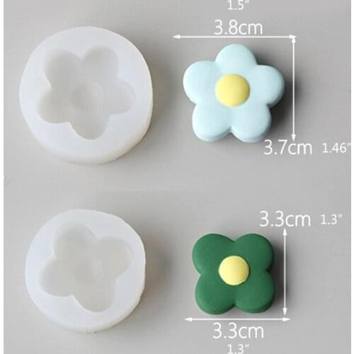 3D Flower Shape Silicone Mold Aromatherapy Plaster Mold for DIY Decoration Making Soap Candle Melt Resin Polymer Clay