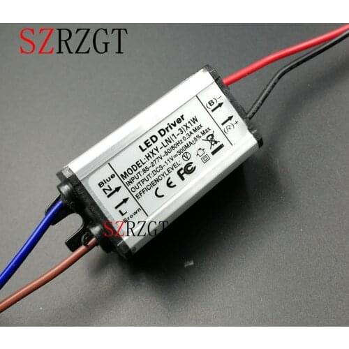 LED Driver 3W Waterproof IP67 300mA 1-3x1W LED Power Supply AC100-260V To DC3V-11V LED Driver