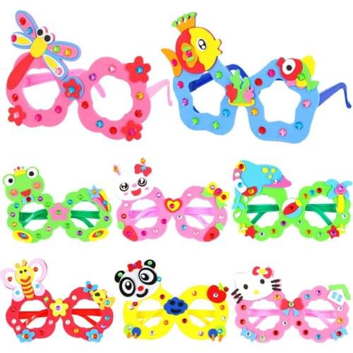 Creative DIY EVA Glasses Frame Baby Kids Children Educational Handmade Material Puzzles Arts and Crafts Toys for Kids Infant