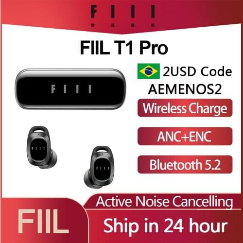Original FIIL T1 Pro TWS True Wireless Earbuds Active Noice Cancelling Headset Bluetooth 5.2 Earphone IPX5 Waterproof