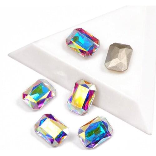 YANRUO 4627 Super Glitter AB Color Rhinestone Octagon Shape Shing Nail Art Rhinestones Stone DIY Manicure Decorations