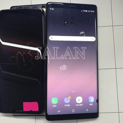 LCD edge dot screen for Phone note 8 lcd display with frame touch work well with black dot mobile phone repair intall