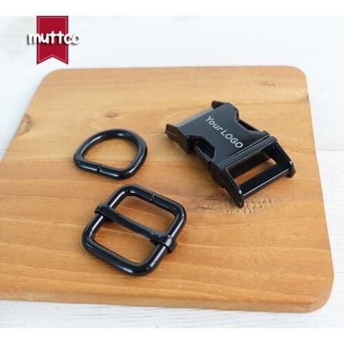10sets/lot (metal buckle+adjust buckle+D ring/set) DIY Dog Collar 2.0cm parts engraved buckle customize LOGO name phone 4 colors
