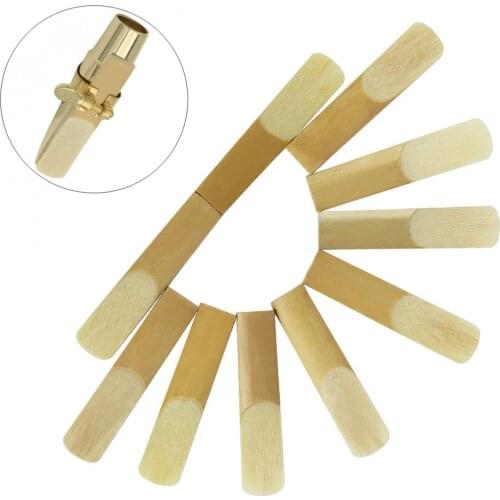 10pcs/lot Soprano Alto Tenor Bb Saxophone Reed Bulrush Reeds Strength 2.5 Saxophone Accessories Parts