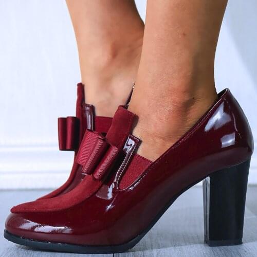 2020 Elegant Top Quality Bow High Heels Large Size 48 Slip on Office Ladies Women Shoes Pumps pumps women shoes