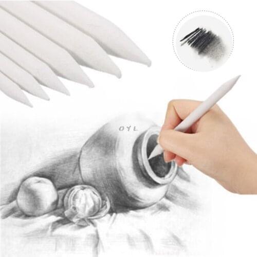 6pcs Blending Smudge Tortillon Stump Sketch 6 Sizes Art Drawing Tool Pastel New