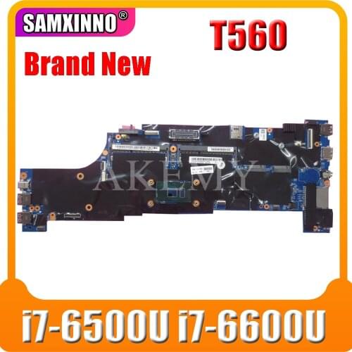 Akemy For Lenovo ThinkPad T560 W560S P50S T560 Laotop Mainboard T560 Motherboard 01AY312 with i7-6500U i7-6600 CPU