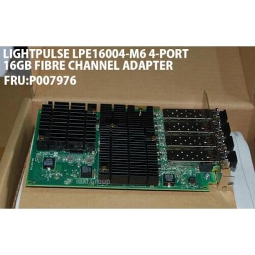 Avago Emulex LPe16004-M6 4 Port 16GFC PCIe Gen3 x8 Short Wave Optical LC SFP+ Gen 5 16Gb Four-port HBA Card