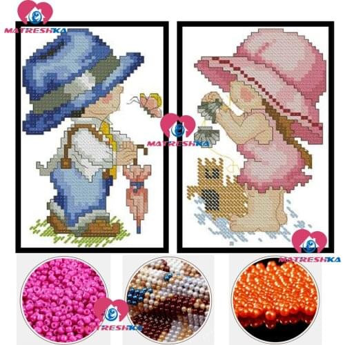 Diy beads embroidery kids bead cross stitch beadwork home decor beaded cross stitch printed kits canvas Gift borduren met kralen