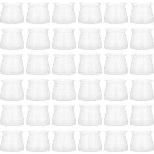 36 Pcs Chair Leg Covers Soft Plastic Furniture Base Floor Protectors Removable Table Leg Covers Stool Leg Caps Items