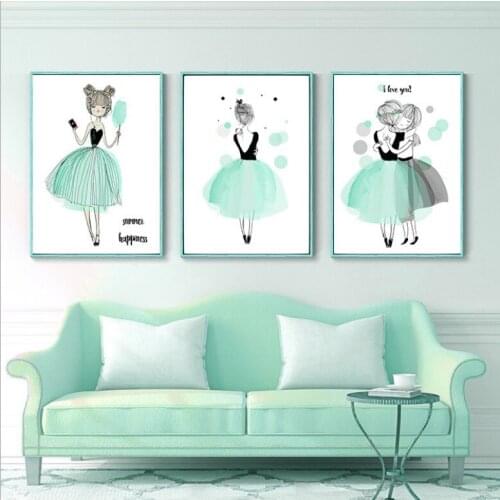 Baby Bedroom Decoration fairytale magic Wall Art Canvas Poster and Print Cartoon Painting Wall Pictures for Living Room