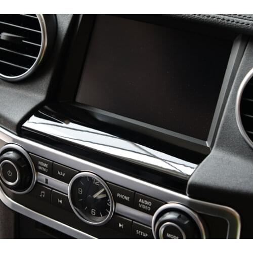 For Land rover Discovery 4 Car-Styling ABS Chrome GPS Screen Below Panel Cover Trim Stickers Accessories