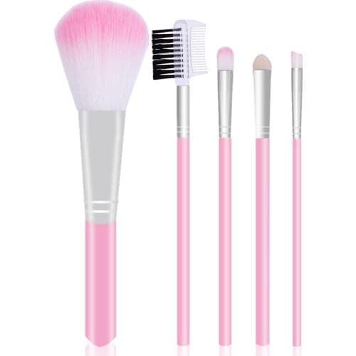 EFU 5Pcs/Set Makeup Brush Face Brush Red Handle #1406-R