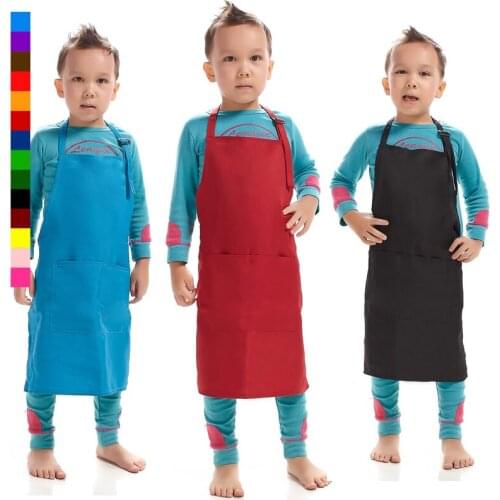 Kindergarten children hanging neck apron kids child sleeveless painting baking kitchen aprons dressing clothing custom logo