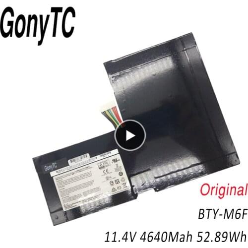 GONYTC BTY-M6F Laptop Battery For MSI GS60 2PL 6QE 2QE 2PE 2QC 2QD 6QC 6QC-257XCN Series MS-16H2 MS-16H4 16H6 11.4V 4640mAh