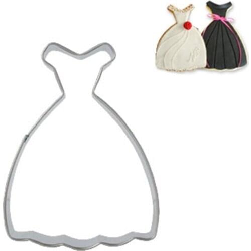 Dresses Cookie Tools Cutter Mould Biscuit Press Icing Set Stamp Mold Stainless Steel Dessert Decoration Kitchen Tools Wholesale