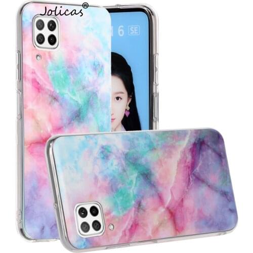 Sky Soft TPU Cover For coque Huawei P Smart 2020 Marble Phone Bag Cases Portable sFor Huawei carcaso P40 Pro Lite 5G Nova 6 SE