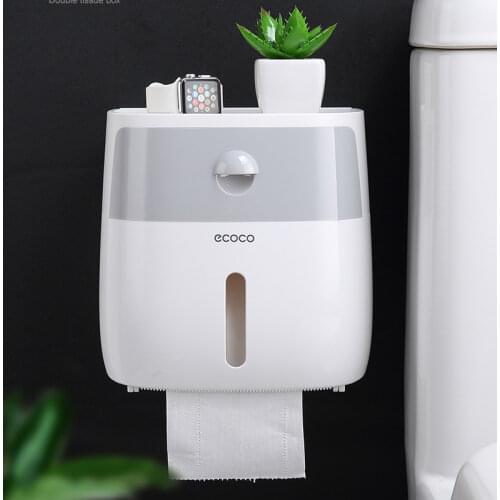 Wall Mounted Bathroom Toilet Waterproof Tissue Box with Drawer Plastic Multifold Paper Towels Holder Storage Box Product
