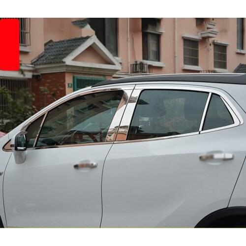 Stainless steel car window trims for Opel Mokka Buick Encore Bitter Mokka 2013 2014 2015 2016 2017 2018 Vauxhall