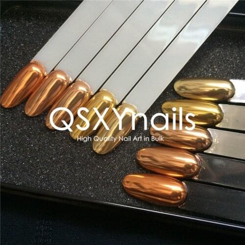 WHOLESALE 50g Gold Chrome Series Mirror Powder Foil Pigment Shiny Nail Glitter Smooth Rubbing for Nail Art Gel Nail Polish