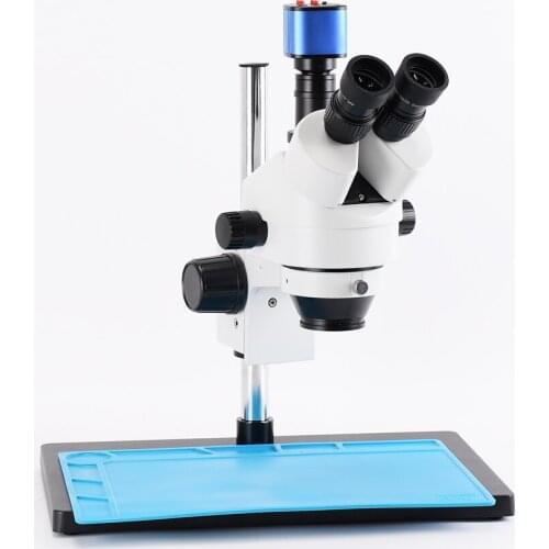 16MP HDMI USB Industrial Digital Video Camera 3.5X-45X simul-focal Trinocular Stereo Microscope for Phone Soldering PCB Repair