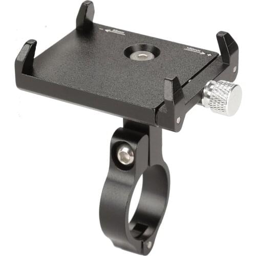 Adjustable Bike Bicycle Handlebar Phone Holder Clip Portable Aluminum Alloy Support Stand With Cushion Pad Wrenches